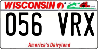 WI license plate 056VRX