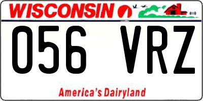 WI license plate 056VRZ