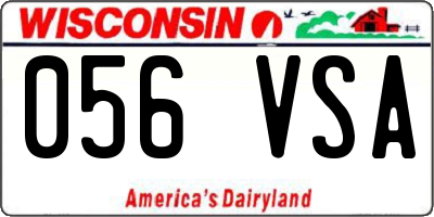 WI license plate 056VSA