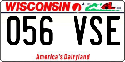 WI license plate 056VSE
