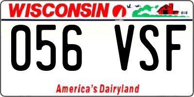WI license plate 056VSF