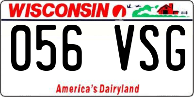 WI license plate 056VSG