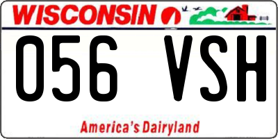 WI license plate 056VSH
