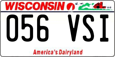 WI license plate 056VSI