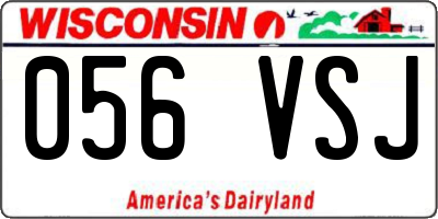 WI license plate 056VSJ
