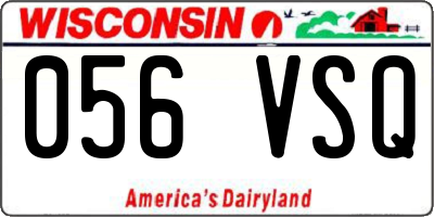 WI license plate 056VSQ