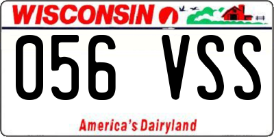 WI license plate 056VSS