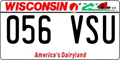 WI license plate 056VSU