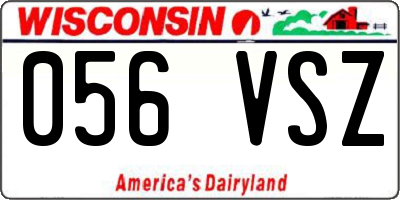 WI license plate 056VSZ