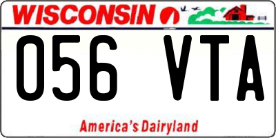 WI license plate 056VTA