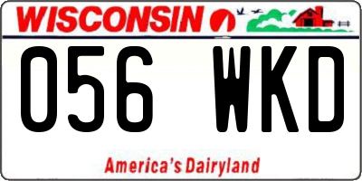 WI license plate 056WKD