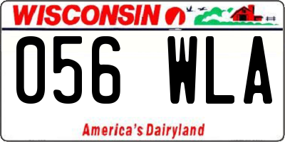 WI license plate 056WLA
