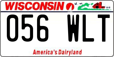 WI license plate 056WLT