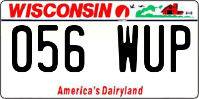 WI license plate 056WUP