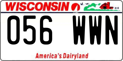 WI license plate 056WWN