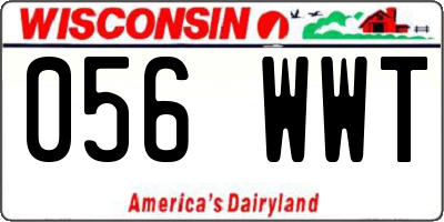 WI license plate 056WWT
