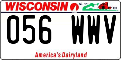 WI license plate 056WWV