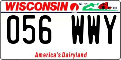 WI license plate 056WWY