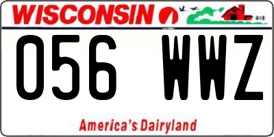 WI license plate 056WWZ