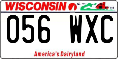 WI license plate 056WXC