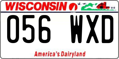 WI license plate 056WXD