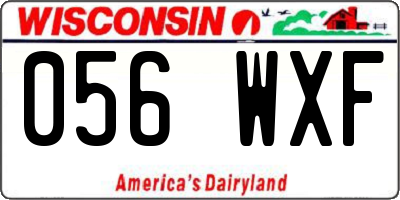 WI license plate 056WXF