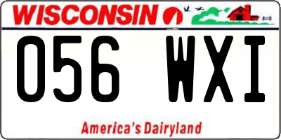 WI license plate 056WXI