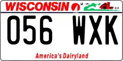 WI license plate 056WXK