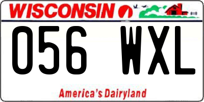 WI license plate 056WXL