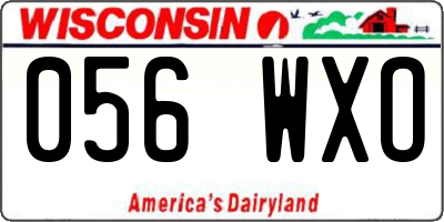 WI license plate 056WXO