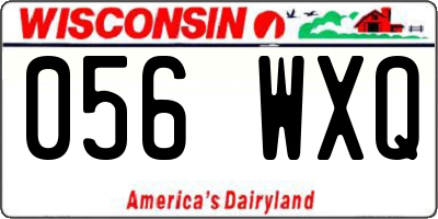 WI license plate 056WXQ