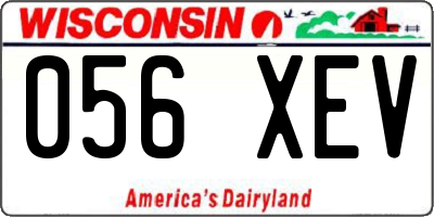 WI license plate 056XEV