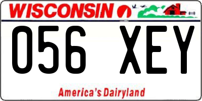 WI license plate 056XEY