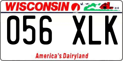 WI license plate 056XLK