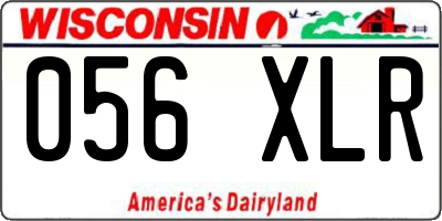 WI license plate 056XLR