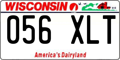 WI license plate 056XLT