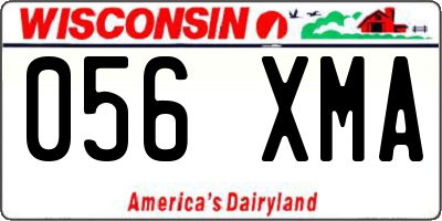 WI license plate 056XMA