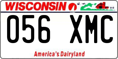 WI license plate 056XMC