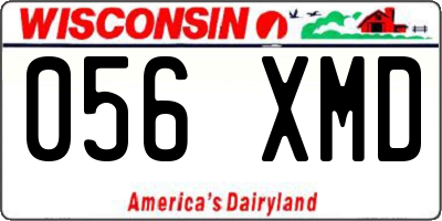 WI license plate 056XMD