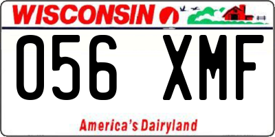 WI license plate 056XMF