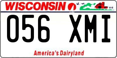 WI license plate 056XMI