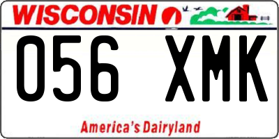 WI license plate 056XMK