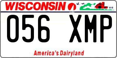 WI license plate 056XMP