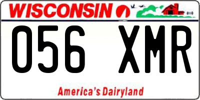 WI license plate 056XMR