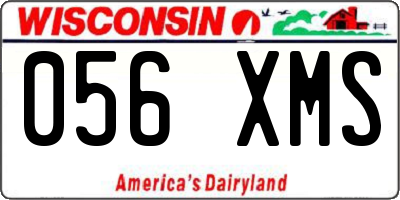 WI license plate 056XMS