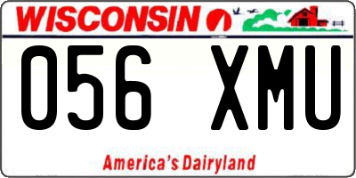 WI license plate 056XMU