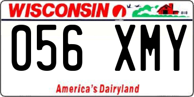 WI license plate 056XMY