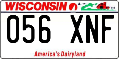 WI license plate 056XNF