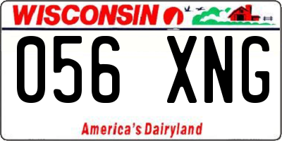 WI license plate 056XNG