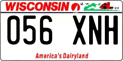 WI license plate 056XNH